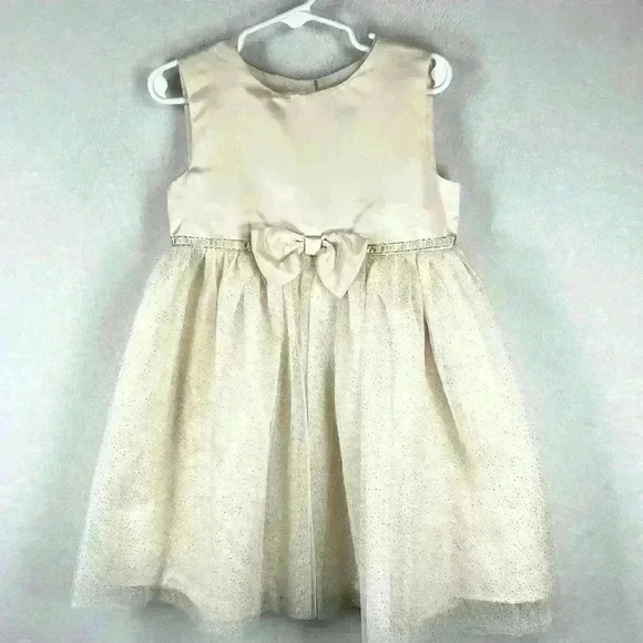Blueberi Boulevard Other - Blueberi Boulevard Girl’s Dress Sz 5 Cream with Gold Accents Christmas Wedding